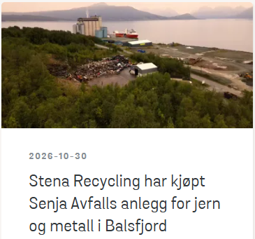  Balsfjord metallmottak fra luften - foto