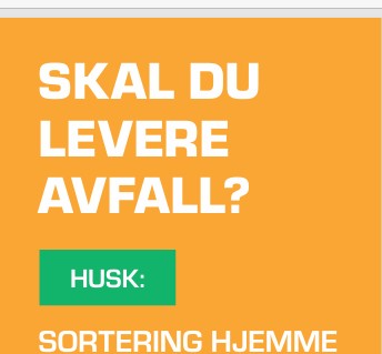 Plakat om avfallslevering - illustrasjon